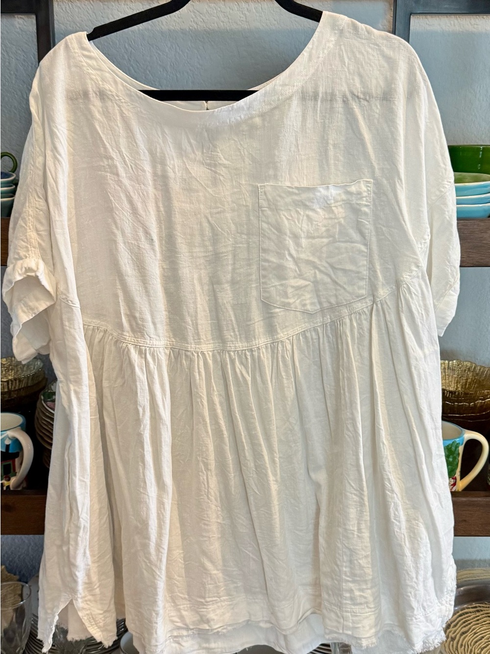 We The Free White Pocket Babydoll Tunic